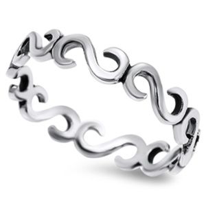 Artisan Sterling Trendy Midi Stackable Band Ring